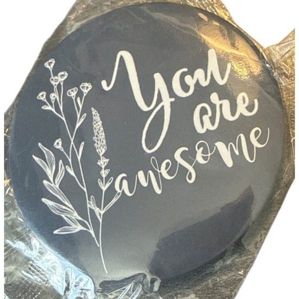 Inspirational Compact Mirror Blue 3" NEW